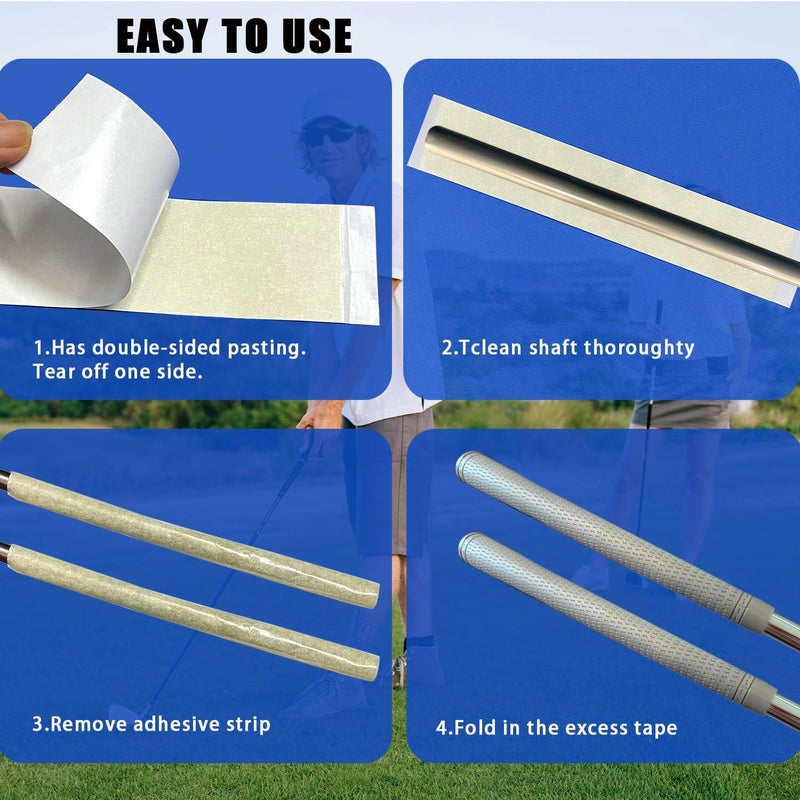FOJOO 30 PCS Golf Grip Tape，Golf Grip kit，2" X 10" Golf Club Regripping Kit for Golf Clubs,Double-Sided Adhesive Grip Tape Golf Easy Installation & Residue-Free for Golf Grips Club Regripping - Image 4